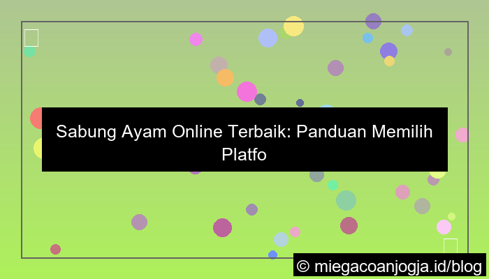 grafik sabung ayam platform terbaik