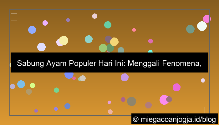 sabung ayam populer hari ini