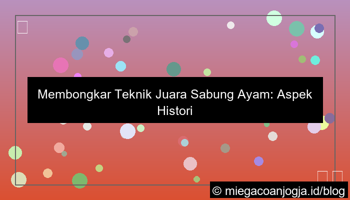 sabung ayam teknik juara