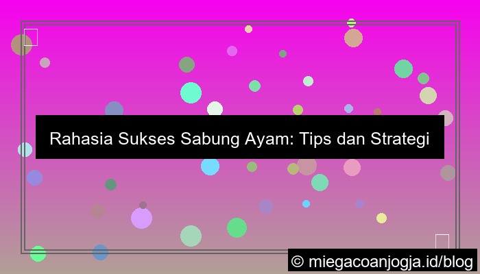 ilustrasi sabung ayam tips menang