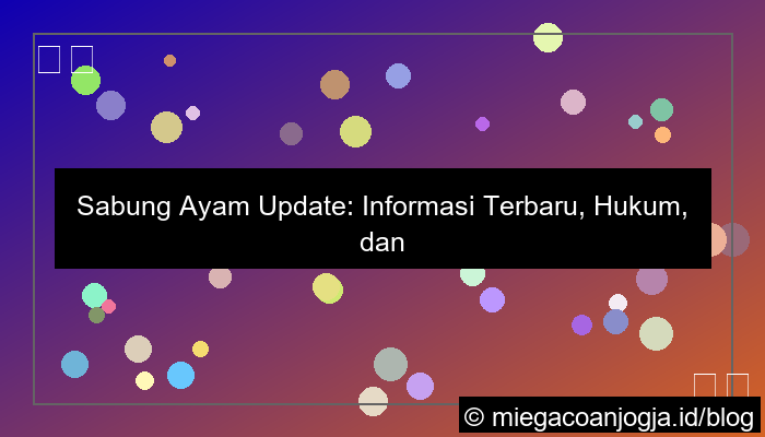 sabung ayam update