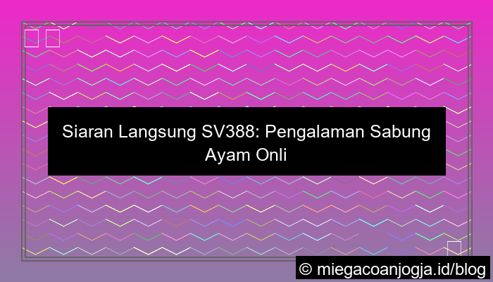 siaran langsung sv388