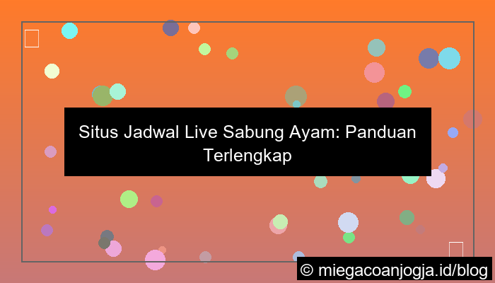 grafik situs jadwal live sabung ayam
