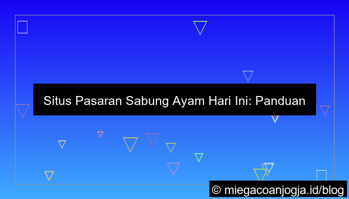 situs pasaran sabung ayam hari ini