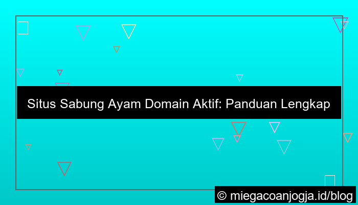 situs sabung ayam domain aktif