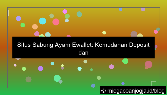 situs sabung ayam ewallet