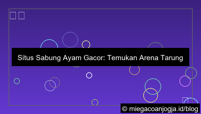 situs sabung ayam gacor