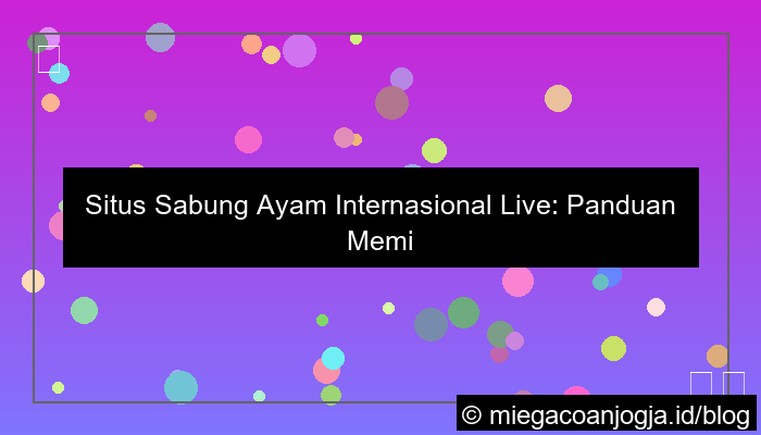 desain situs sabung ayam internasional live