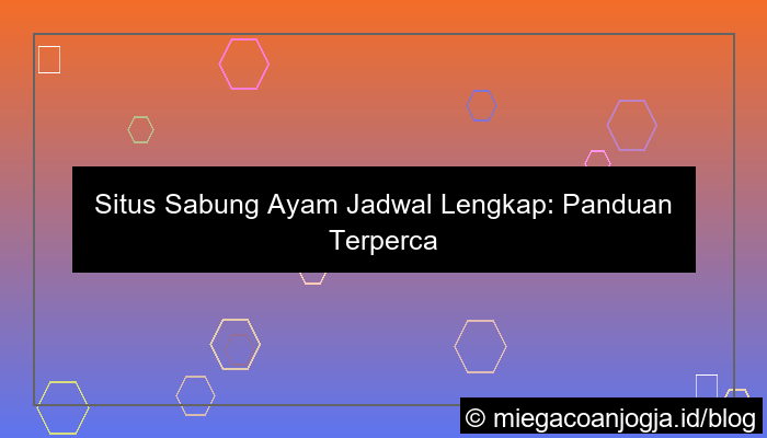 situs sabung ayam jadwal lengkap
