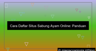 situs sabung ayam panduan daftar