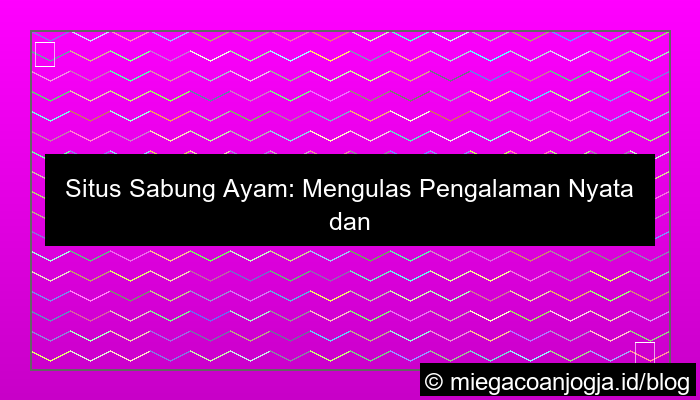 situs sabung ayam pengalaman real