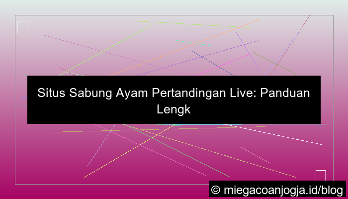 situs sabung ayam pertandingan live