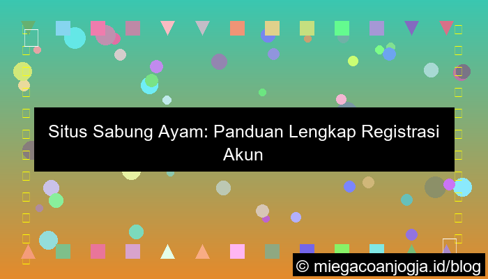 ilustrasi situs sabung ayam registrasi akun