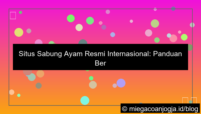 desain situs sabung ayam resmi internasional