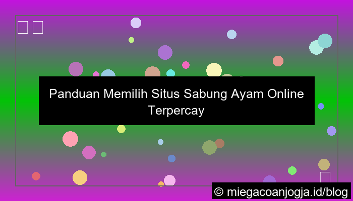 desain situs sabung ayam terpercaya dan resmi