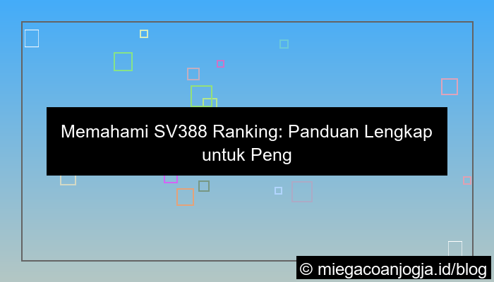 sv388 ranking