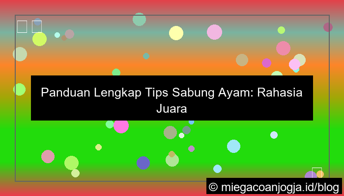 tips sabung ayam