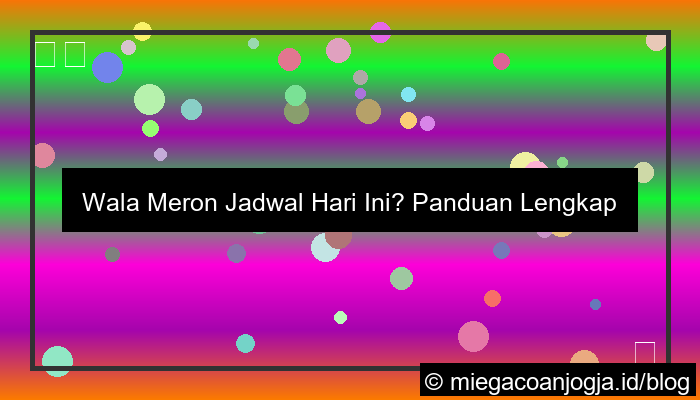 visual wala meron jadwal hari ini