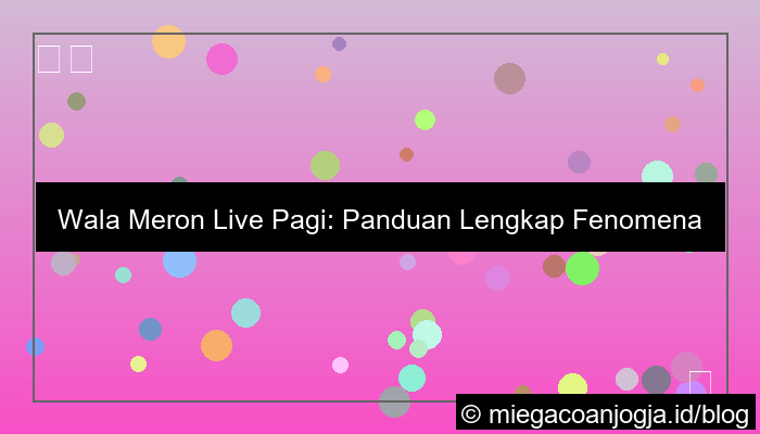 wala meron live pagi