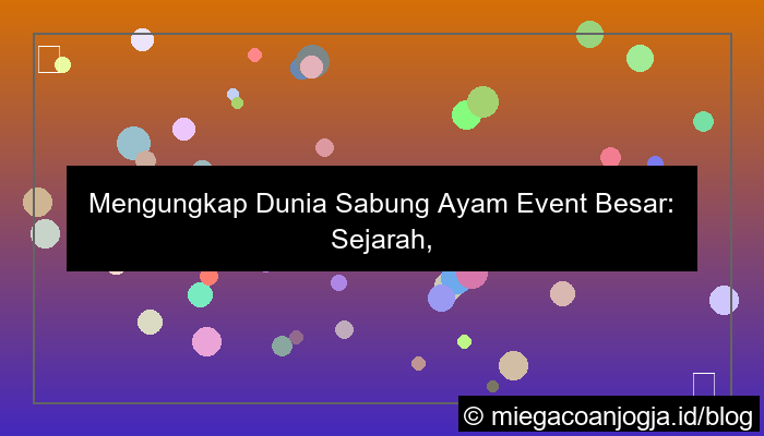 sabung ayam event besar