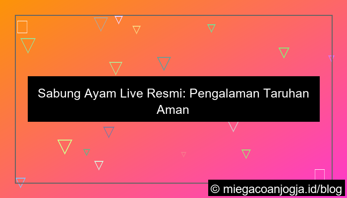 sabung ayam live resmi