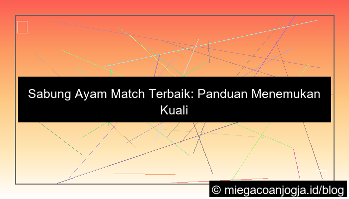 visual sabung ayam match terbaik