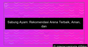 sabung ayam rekomendasi arena