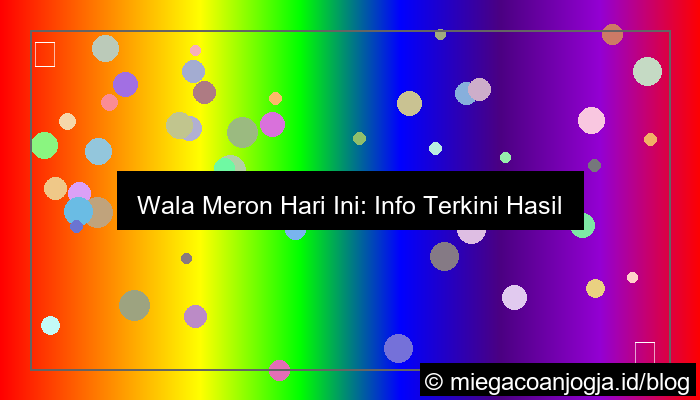 wala meron update pertandingan hari ini